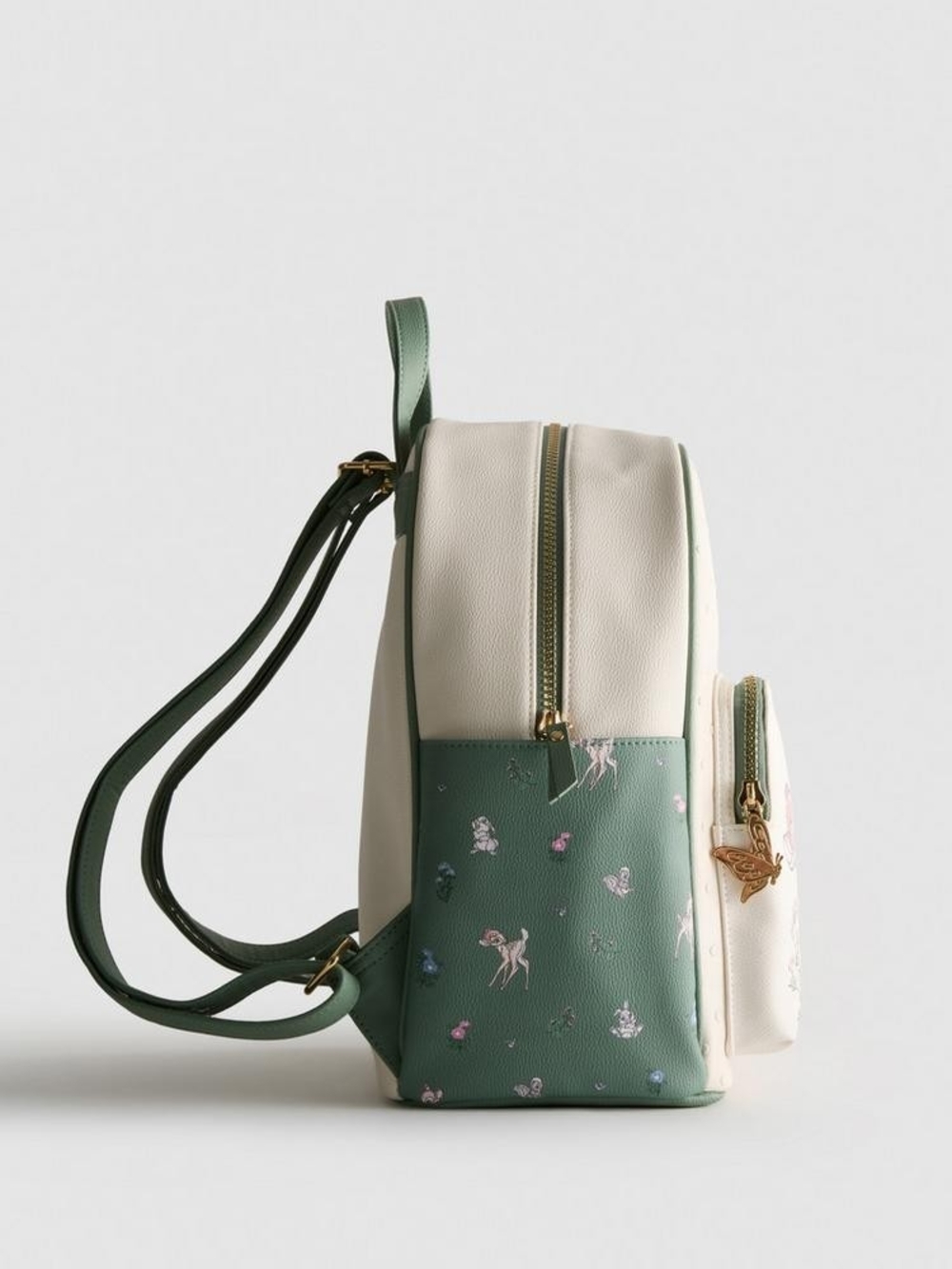 Disney's Bambi Ivory & Sage Large Size Backpack Purse - Picture 3 of 5